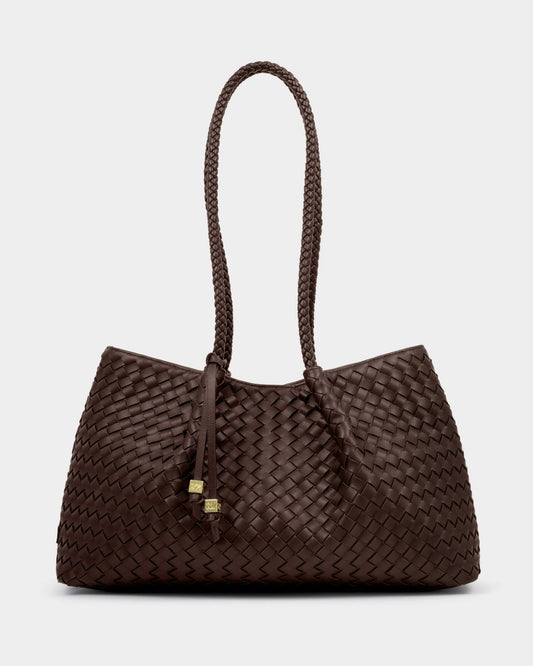 KATIE LOXTON - NOVA SMALL SHOULDER TOTE BAG - Chocolate (22,5 x 36 x 14)