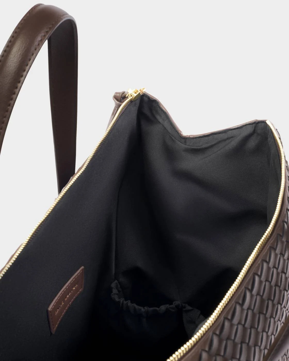KATIE LOXTON - MILAN Hand Woven Cabin Bag - Chocolate