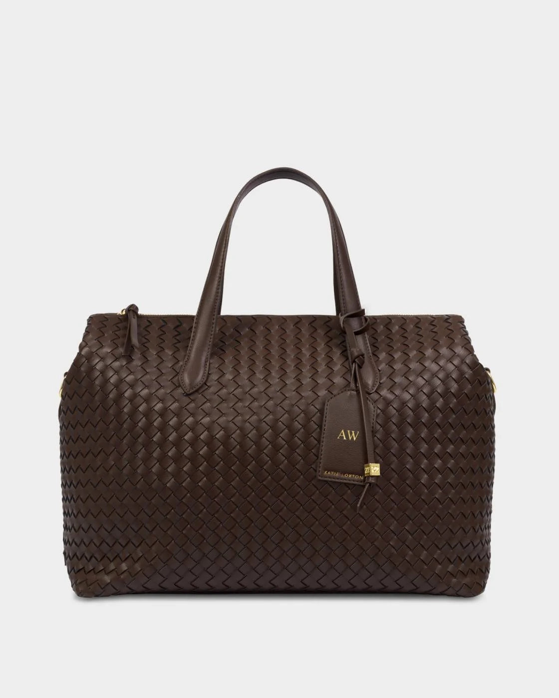 KATIE LOXTON - MILAN Hand Woven Cabin Bag - Chocolate