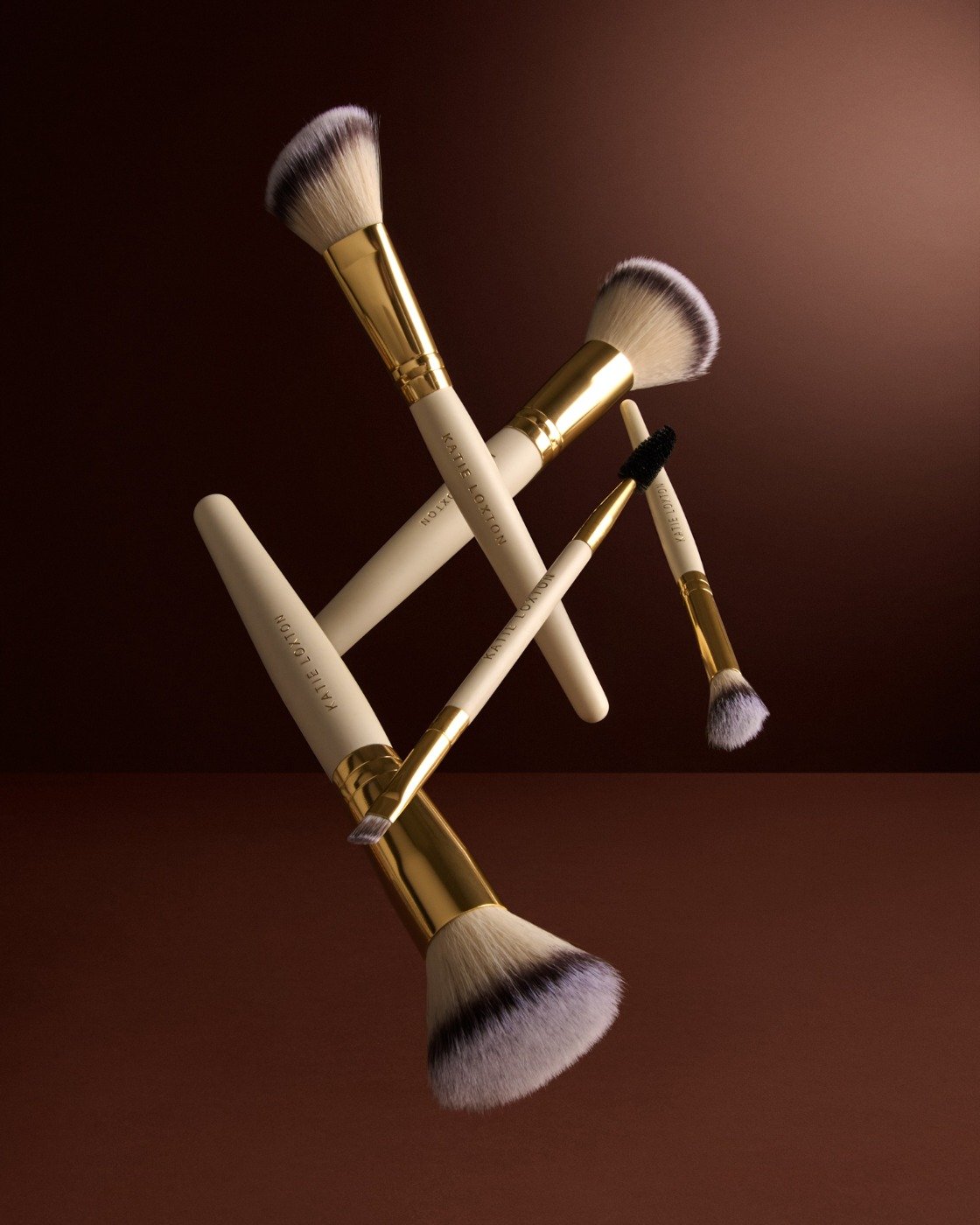 KATIE LOXTON - Make up Brush Set - Off white/Light Taupe