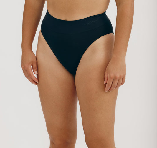 Smooth High-Leg Briefs - Black